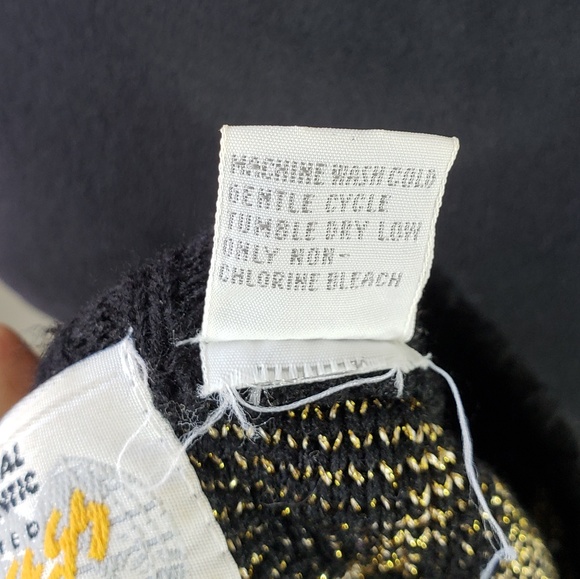 Gold Damask Print Vintage Sweater sz 14 - Picture 7 of 8